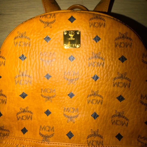 MCM Tan Leather Backpack for Men - Picture 4 of 8